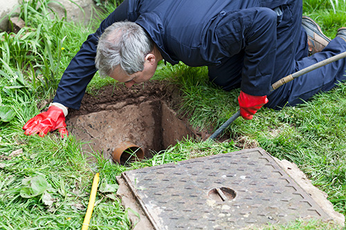 Drain cleaning outside